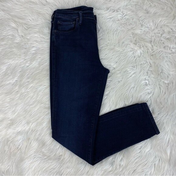 Agolde Denim Women’s Dark Blue Designer Mid-Rise Skinny Luxury Jeans W29/L27 - Picture 2 of 15